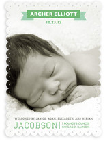 Vintage Banner Birth Announcements