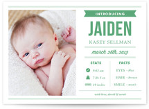 Stats and Facts Birth Announcements