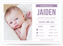 Stats and Facts Birth Announcements
