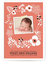 Amelia Floral Birth Announcements