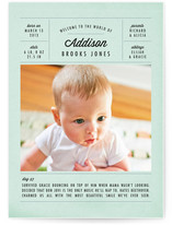 A Day in the Life Birth Announcements