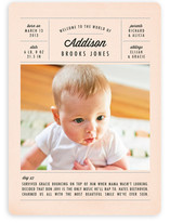 A Day in the Life Birth Announcements