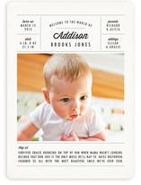 A Day in the Life Birth Announcements