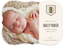 Striped Crest Birth Announcements