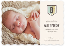 Striped Crest Birth Announcements