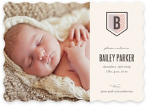 Striped Crest Birth Announcements