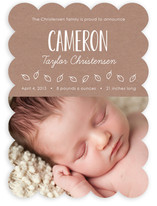 Simply Yours Natural Kraft Paper Birth Announcements