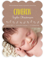 Simply Yours Natural Kraft Paper Birth Announcements