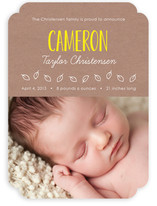 Simply Yours Natural Kraft Paper Birth Announcements