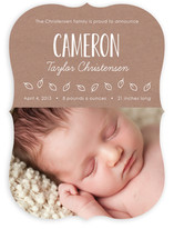 Simply Yours Natural Kraft Paper Birth Announcements