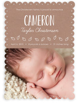 Simply Yours Natural Kraft Paper Birth Announcements