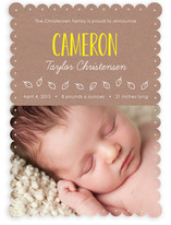 Simply Yours Natural Kraft Paper Birth Announcements