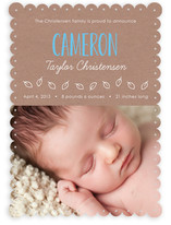 Simply Yours Natural Kraft Paper Birth Announcements