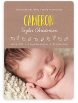 Simply Yours Natural Kraft Paper Birth Announcements