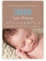 Simply Yours Natural Kraft Paper Birth Announcements