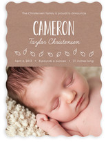 Simply Yours Natural Kraft Paper Birth Announcements