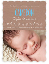 Simply Yours Natural Kraft Paper Birth Announcements