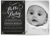 Chalkboard Greetings Birth Announcements