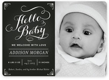 Chalkboard Greetings Birth Announcements