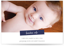 Modern Chevron Birth Announcements