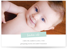 Modern Chevron Birth Announcements