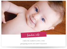 Modern Chevron Birth Announcements