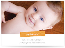 Modern Chevron Birth Announcements