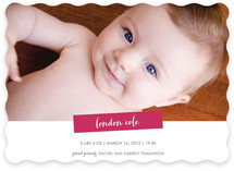 Modern Chevron Birth Announcements