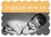 Gold Eyelet Birth Announcements