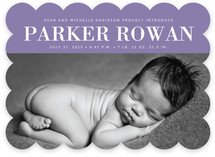 Gold Eyelet Birth Announcements