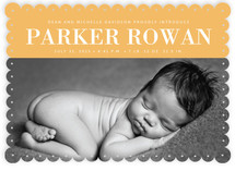 Gold Eyelet Birth Announcements