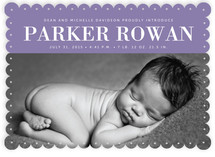 Gold Eyelet Birth Announcements