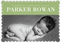 Gold Eyelet Birth Announcements