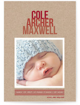 Ombre Kraft Birth Announcements