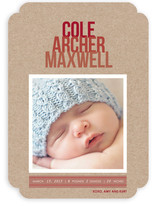 Ombre Kraft Birth Announcements