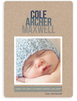 Ombre Kraft Birth Announcements