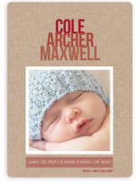 Ombre Kraft Birth Announcements