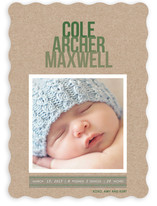 Ombre Kraft Birth Announcements