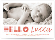 A Heartfelt Hello Birth Announcements