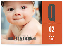 My First Initial Birth Announcements