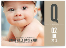 My First Initial Birth Announcements