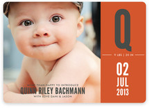 My First Initial Birth Announcements