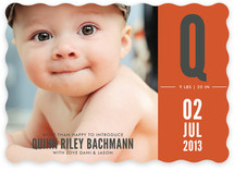 My First Initial Birth Announcements