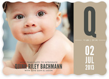 My First Initial Birth Announcements