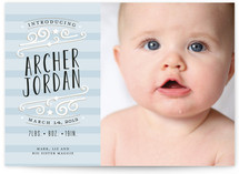 Star-Striped Label Birth Announcements