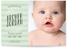 Star-Striped Label Birth Announcements