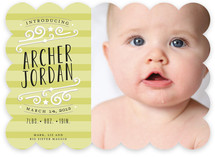 Star-Striped Label Birth Announcements