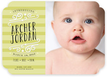 Star-Striped Label Birth Announcements