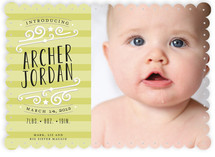 Star-Striped Label Birth Announcements