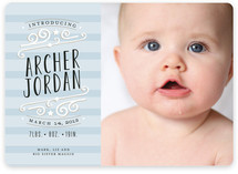 Star-Striped Label Birth Announcements